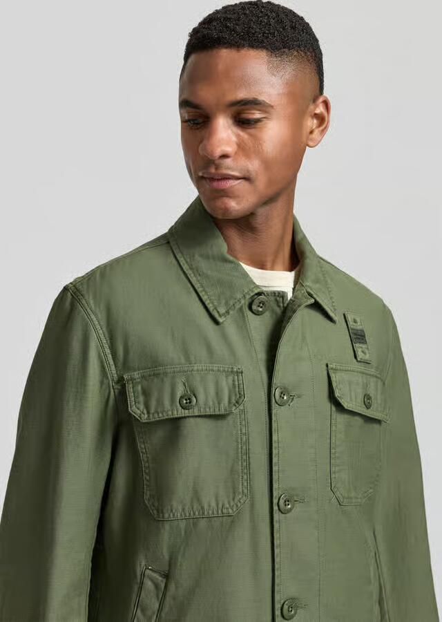 Blauer USA regular fit hemdjack met borstzakken model 'Goodale'