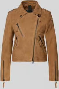 Blauer USA regular fit leren jack met platte kraag model 'Cherry'
