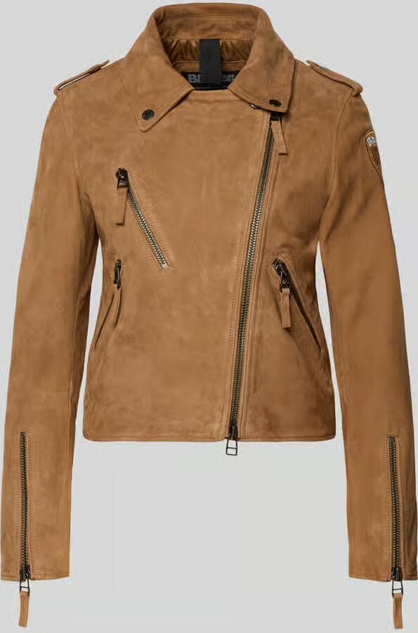Blauer USA regular fit leren jack met platte kraag model 'Cherry' - Foto 2