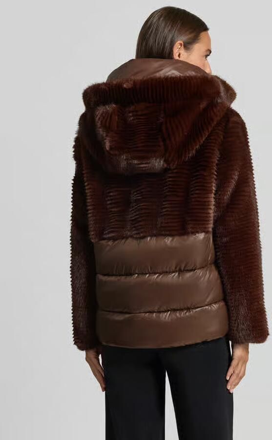 Blauer USA Regular fit winterjas in materiaalmix met imitatiebont model 'FANEVIL' - Foto 3