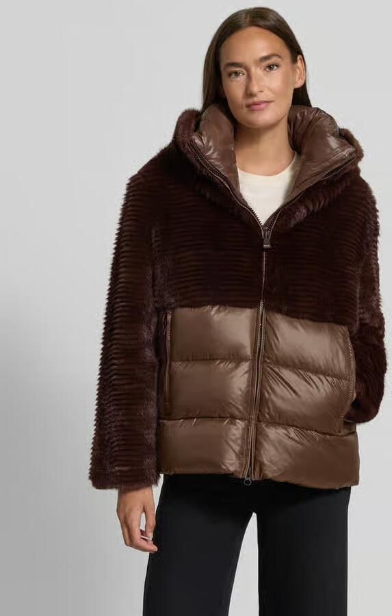 Blauer USA Regular fit winterjas in materiaalmix met imitatiebont model 'FANEVIL' - Foto 2