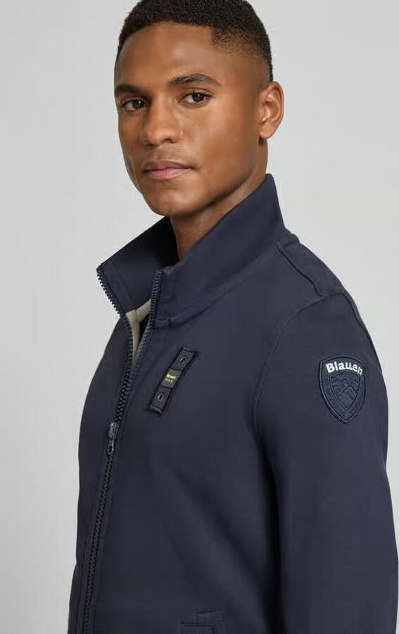 Blauer USA Sweatjack met opstaande kraag model 'City New'