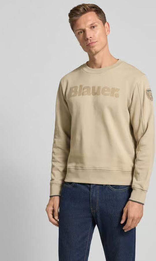 Blauer Usa Sweatshirt met labelprint model 'Crosby' - Foto 2
