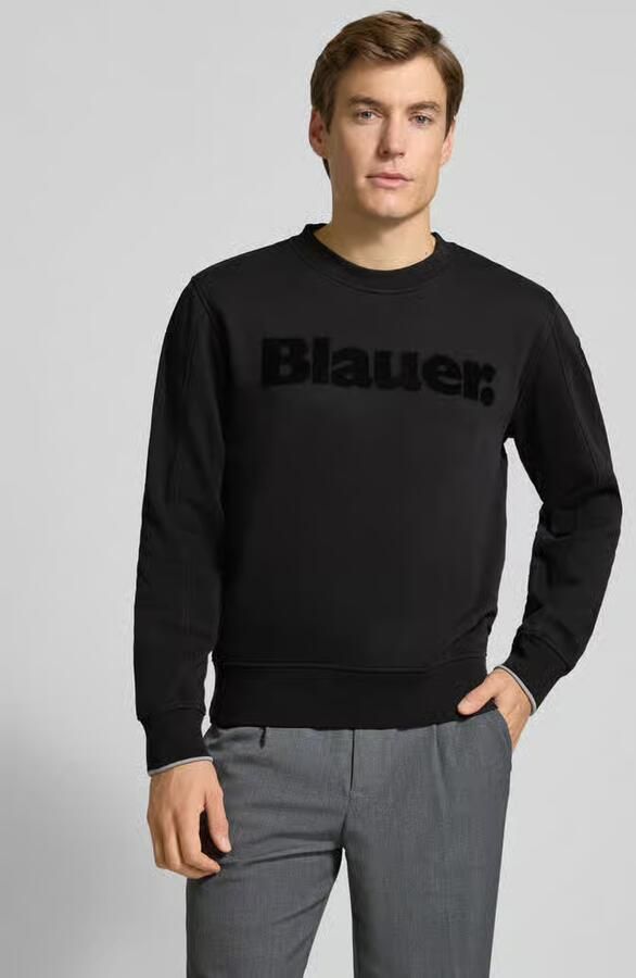 Blauer Usa Sweatshirt met labelprint model 'Crosby' - Foto 2