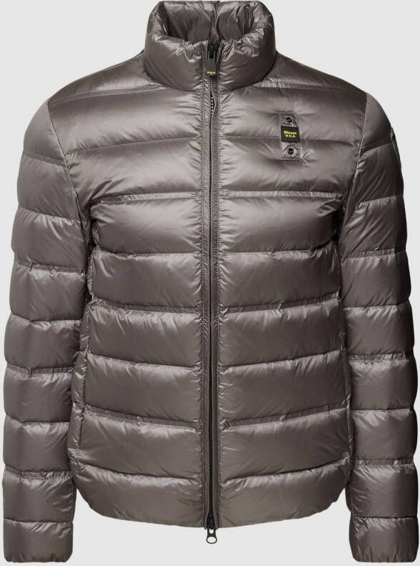 Blauer Usa Donsjack met labeldetail