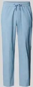 Blend Broek van mix van katoen en linnen met elastische tailleband