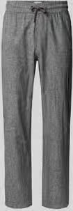 Blend Broek van mix van katoen en linnen met elastische tailleband