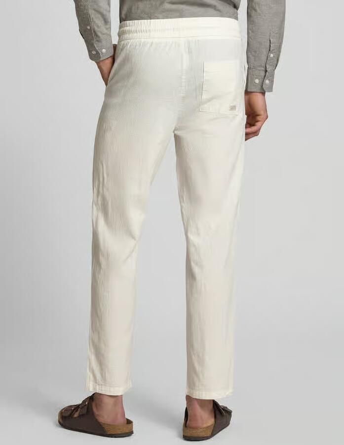 Blend Broek van mix van katoen en linnen met elastische tailleband