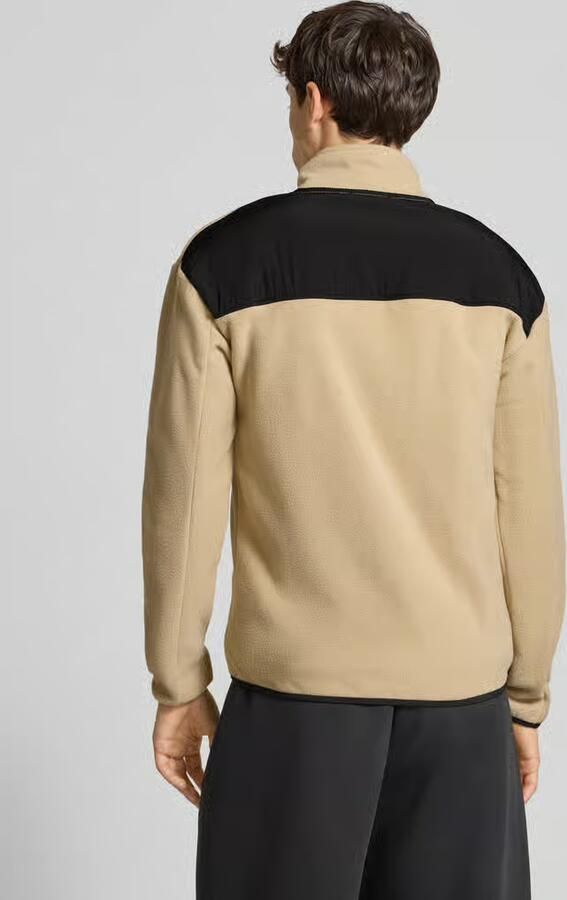 Blend Fleece Jas Machinewasbaar Fijne Was Beige Heren