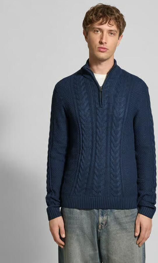 Blend Gebreide pullover met ritssluiting model 'BASIM' - Foto 2