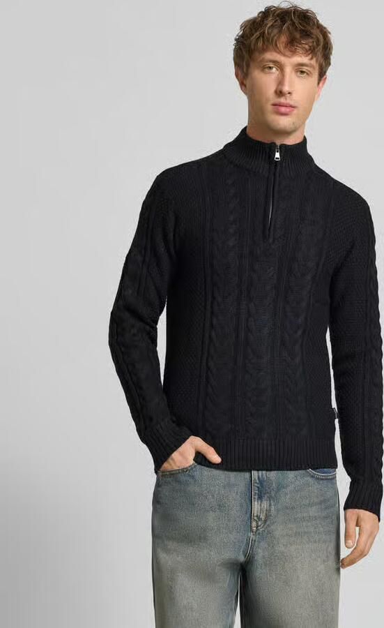 Blend Gebreide pullover met ritssluiting model 'BASIM' - Foto 2