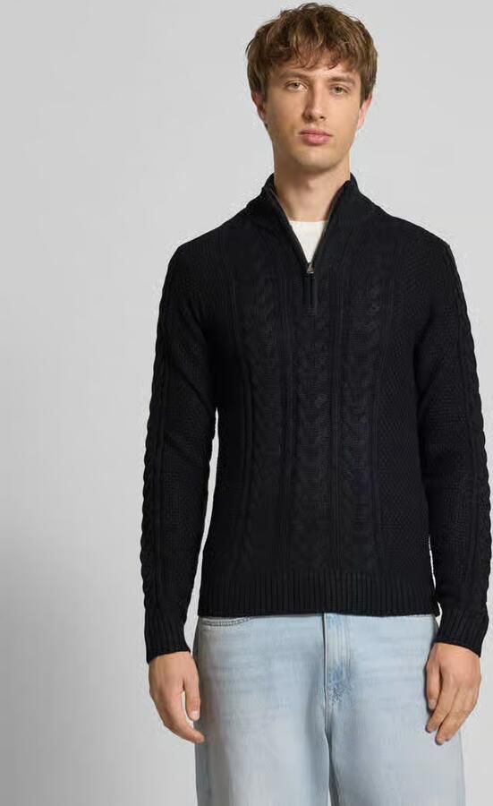 Blend Gebreide pullover met ritssluiting model 'BASIM' - Foto 8