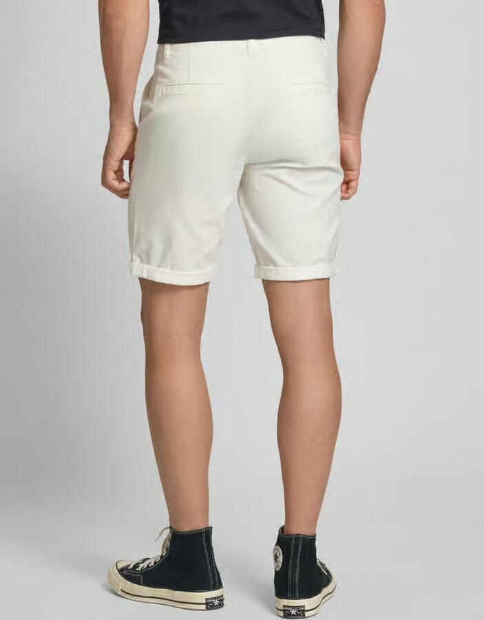 Blend Regular fit korte linnen broek in effen design