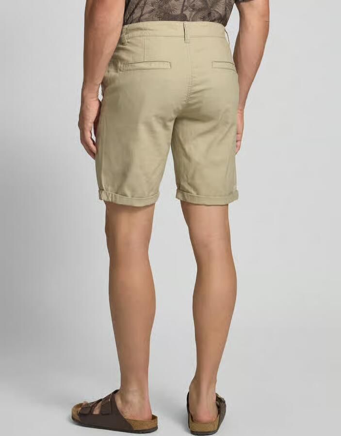 Blend Regular fit korte linnen broek in effen design