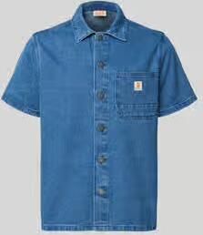 Blend regular fit jeanshemd met borstzak model 'SUN'