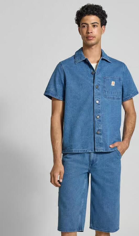 Blend regular fit jeanshemd met borstzak model 'SUN' - Foto 3