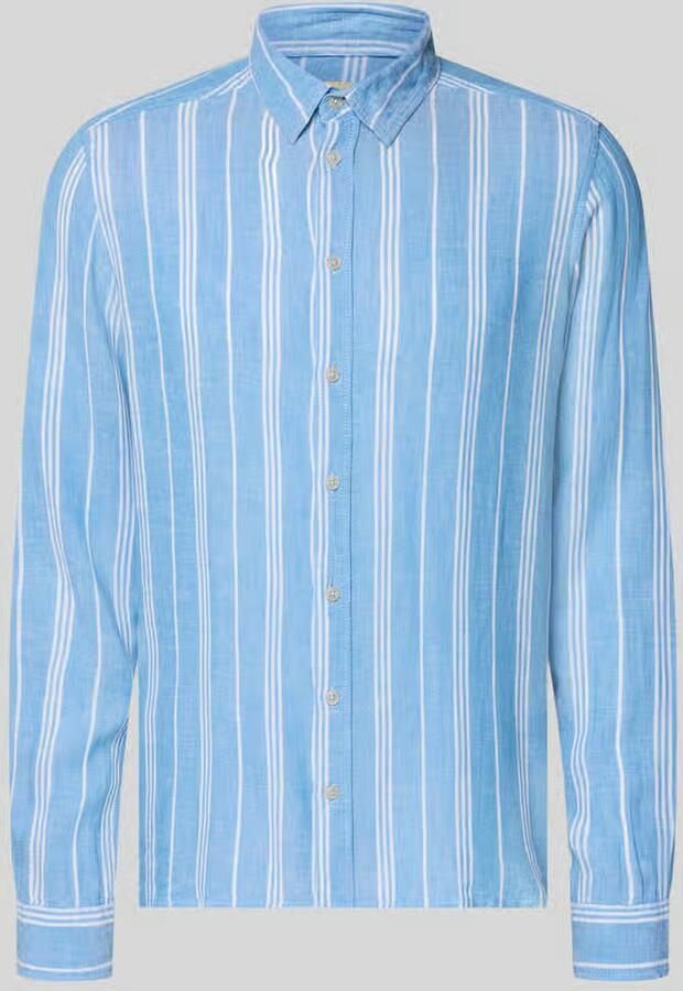 Blend regular fit linnen overhemd met viscose model 'Bobby' - Foto 2