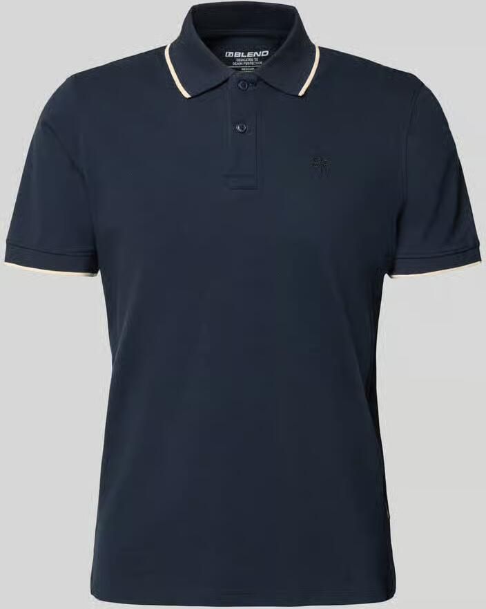 Blend Regular fit poloshirt met gestikt logo model 'Hedin'