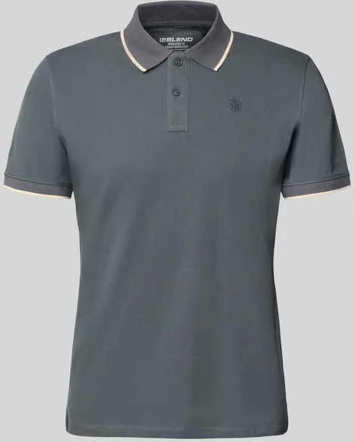 Blend Regular fit poloshirt met gestikt logo model 'Hedin'