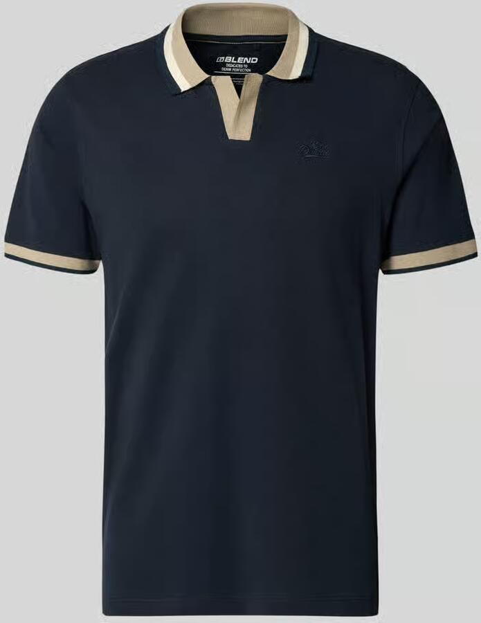 Blend regular fit poloshirt met labelstitching model 'EVO' - Foto 2