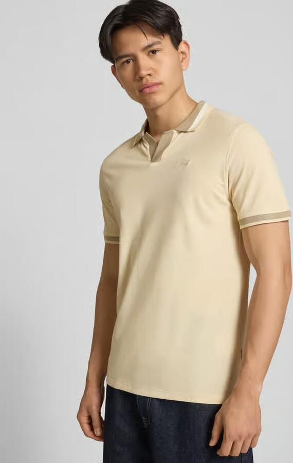 Blend regular fit poloshirt met labelstitching model 'EVO'