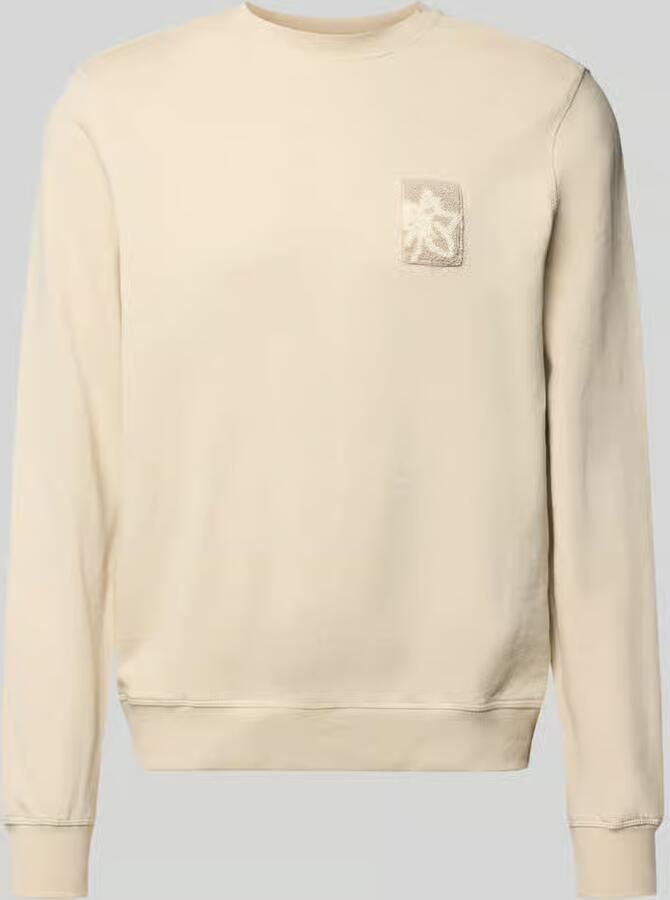 Blend Regular fit sweatshirt met bloemenapplicatie model 'Felica'
