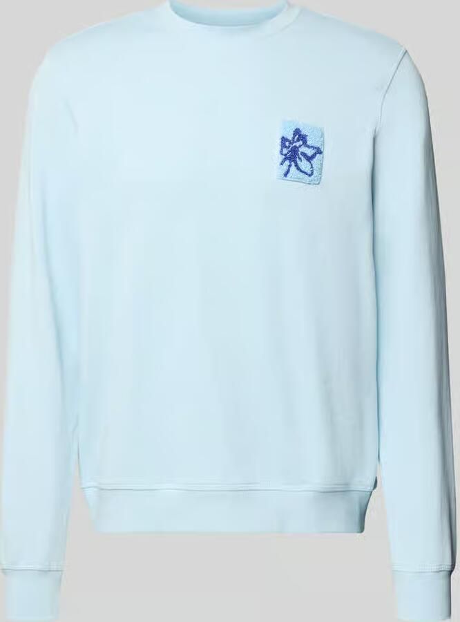 Blend Regular fit sweatshirt met bloemenapplicatie model 'Felica'