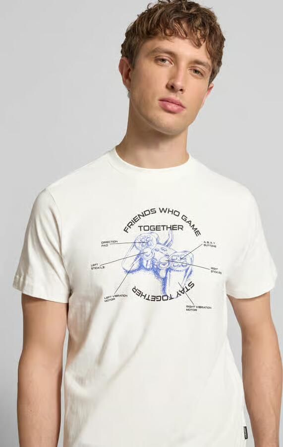Blend Regular fit T-shirt met motiefprint Model 'Klements' - Foto 2