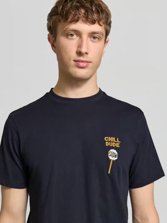 Blend Regular fit T-shirt met statement-stitching Model 'Kameron' - Foto 2