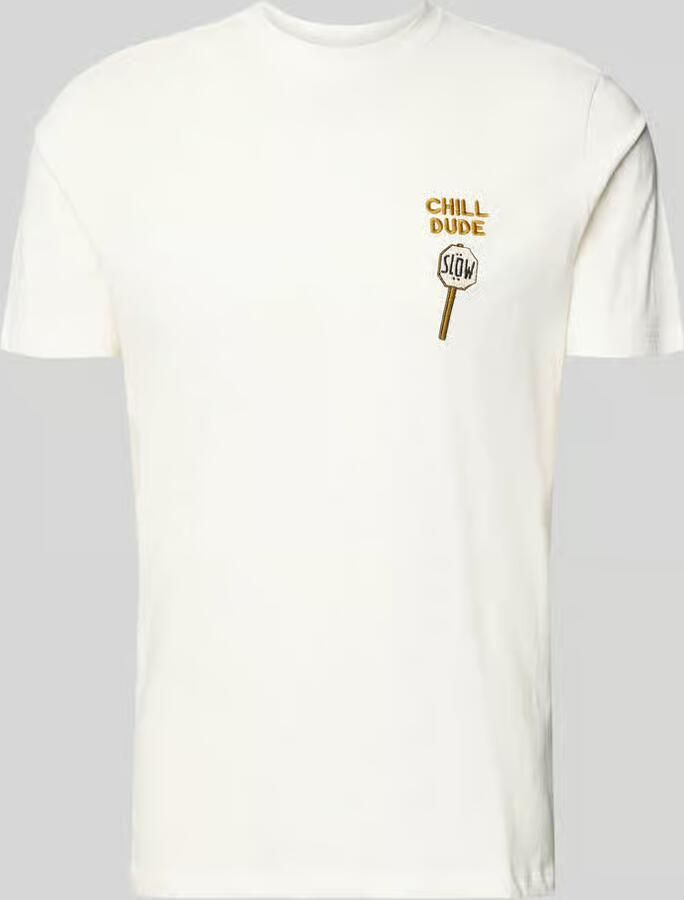 Blend Regular fit T-shirt met statementstitching model 'Kameron'