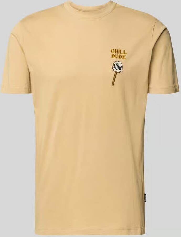 Blend Regular fit T-shirt met statementstitching model 'Kameron'