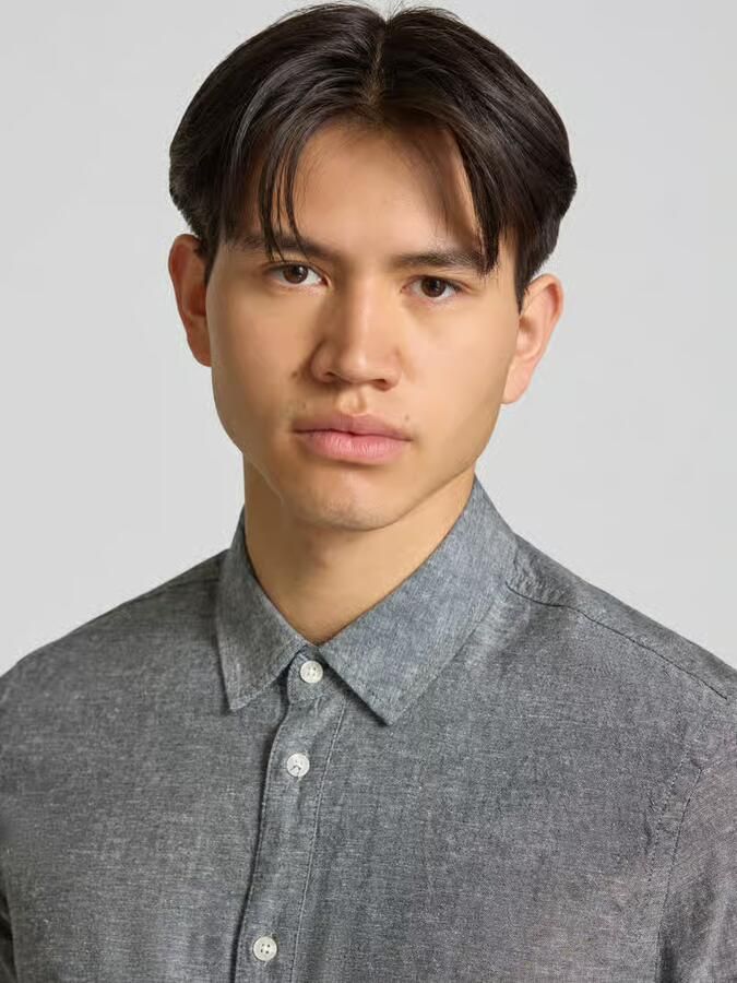 Blend regular fit vrijetijdsoverhemd met kentkraag model 'ABAN'