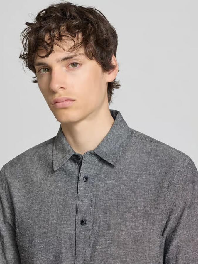 Blend regular fit vrijetijdsoverhemd met kentkraag model 'ABAN'