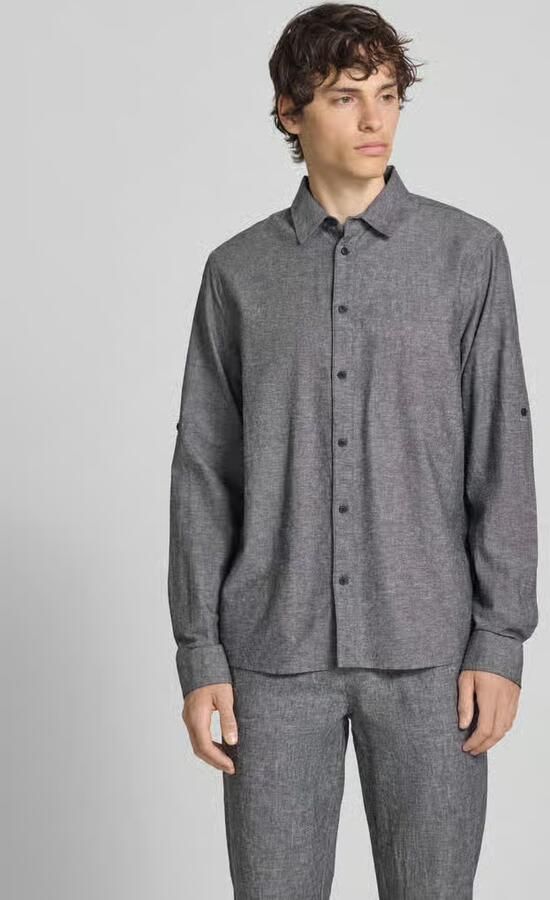Blend regular fit vrijetijdsoverhemd met kentkraag model 'ABAN' - Foto 3