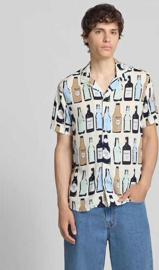 Blend regular fit vrijetijdsoverhemd van viscose model 'ANVAR' - Foto 3