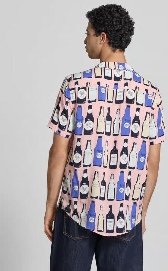 Blend regular fit vrijetijdsoverhemd van viscose model 'ANVAR'