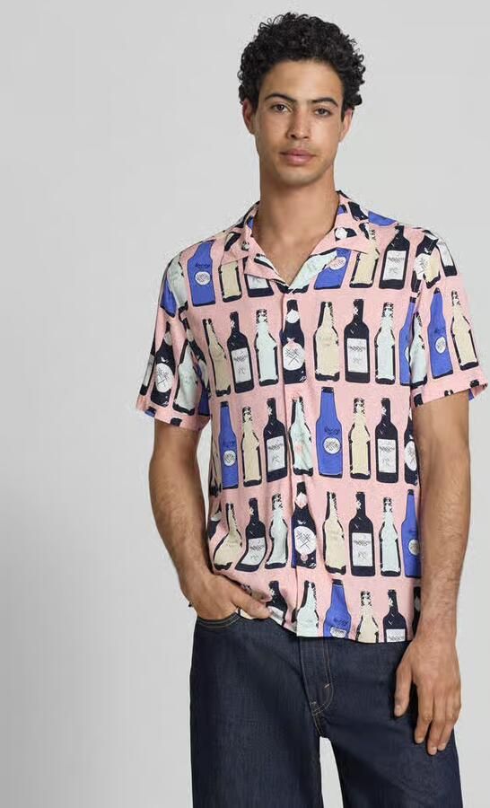 Blend regular fit vrijetijdsoverhemd van viscose model 'ANVAR' - Foto 4