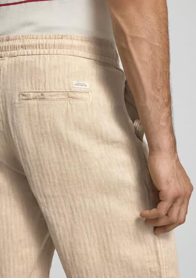 Blend Short uit linnenmix met steekzakken model 'MARCO' - Foto 2