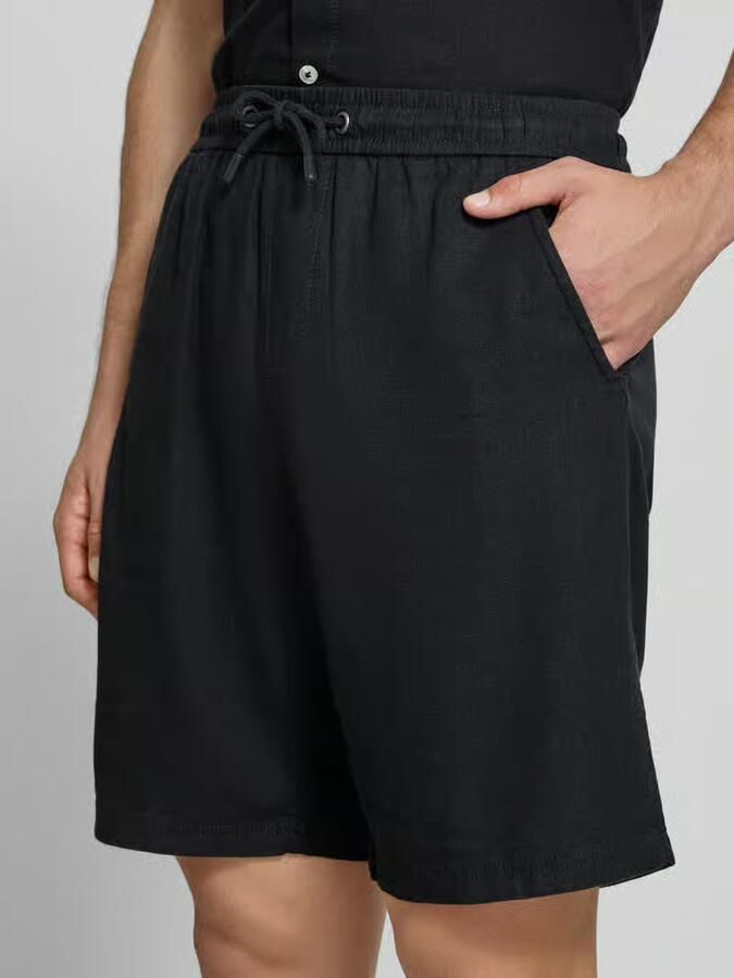 Blend Short van linnen-viscosemix model 'MALVIN'
