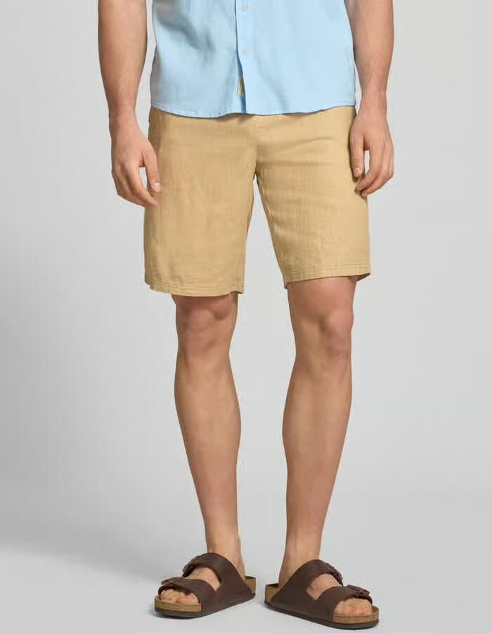 Blend Short van linnen-viscosemix model 'MALVIN' - Foto 3