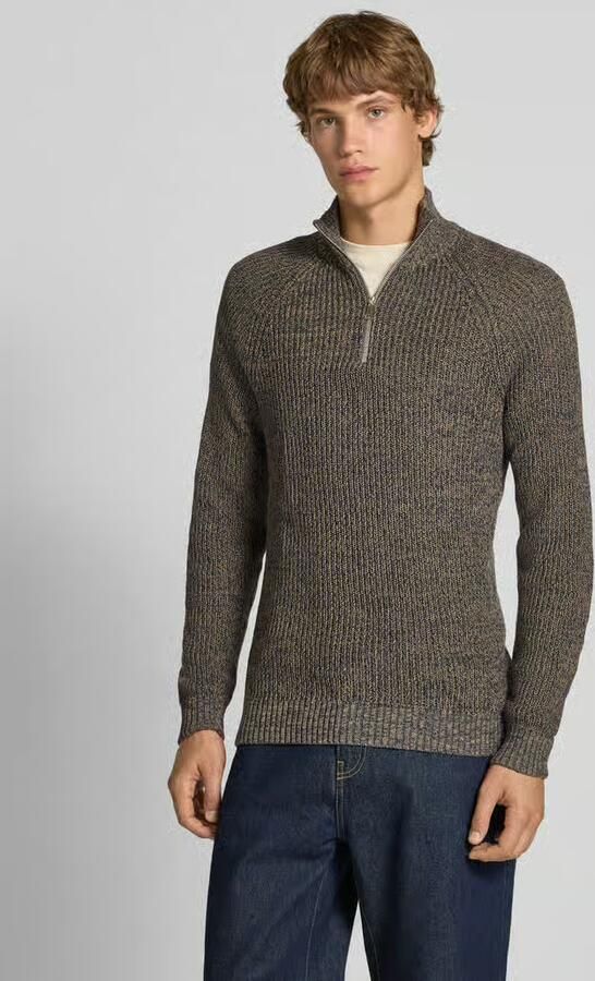 Blend Slim fit gebreide pullover met ritssluiting model 'Darik' - Foto 2