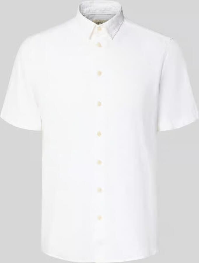 Blend slim fit linnen overhemd met viscose model 'Bobby' - Foto 2