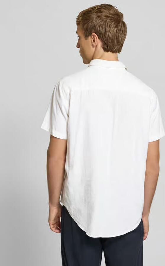Blend slim fit linnen overhemd met viscose model 'Bobby'