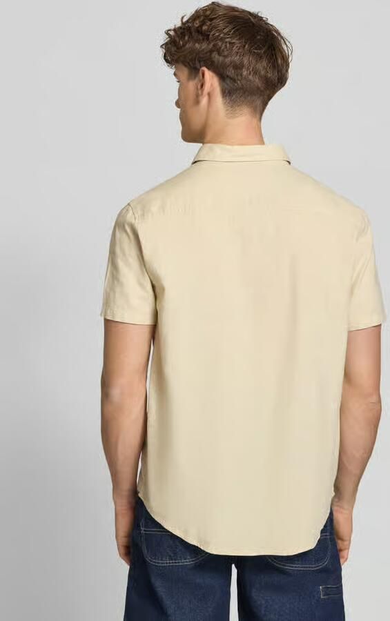Blend slim fit linnen overhemd met viscose model 'Bobby' - Foto 2