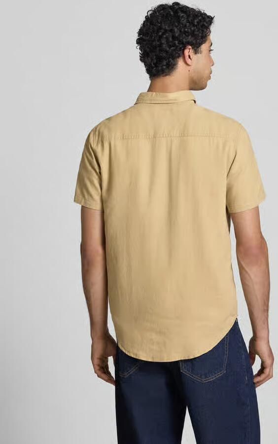 Blend slim fit linnen overhemd met viscose model 'Bobby' - Foto 2