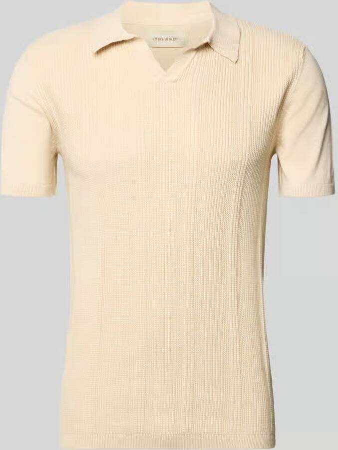 Blend Slim fit poloshirt in gebreide look model 'Baron'