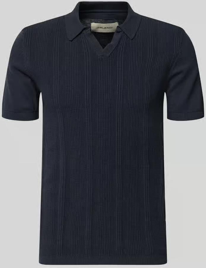 Blend Slim fit poloshirt in gebreide look model 'Baron'