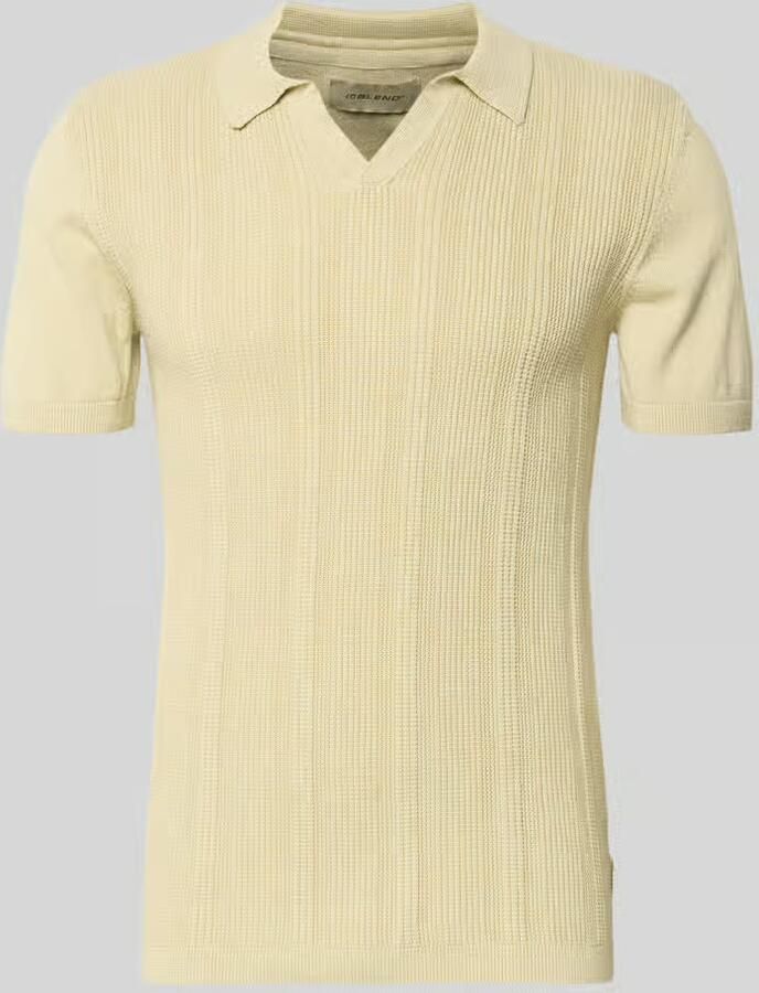 Blend Slim fit poloshirt in gebreide look model 'Baron'