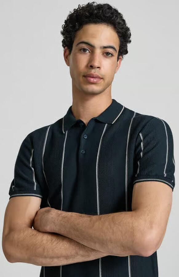 Blend slim fit poloshirt met knoopsluiting model 'AVEN'