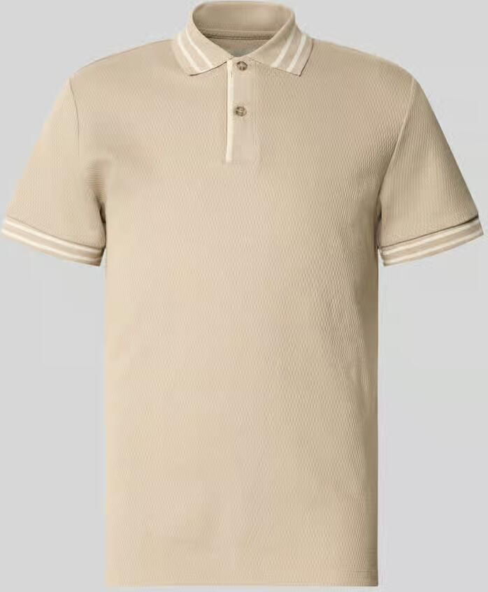 Blend slim fit poloshirt met structuurpatroon model 'FABLE' - Foto 2